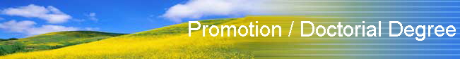 Promotion / Doctorial Degree
